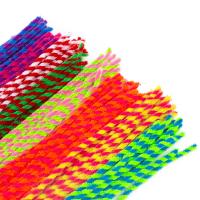 Проволока синельная для творчества 'Спираль двухцветная' 6мм*300мм, 8 цветов, 100шт/упак Astra&Craft