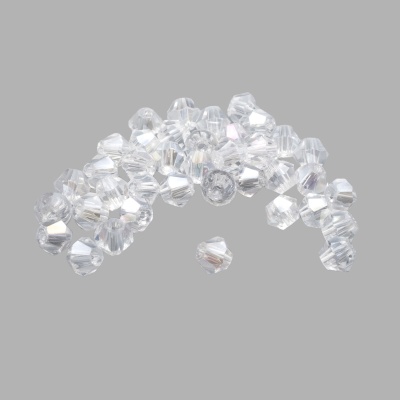 Z-439 Биконус Бусины стеклянные, 4*4 мм, упак./40 шт., Astra&Craft (849 прозрачный АВ)