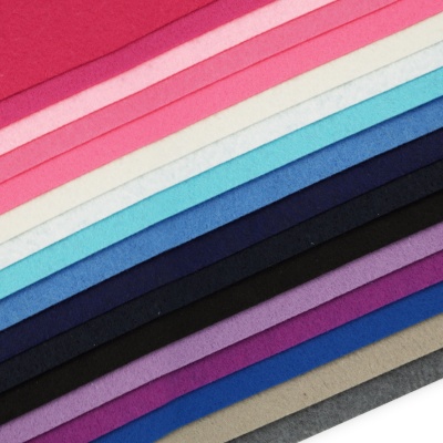 Фетр листовой жесткий ассорти, 1.0мм, 20х30см, 16шт/упак Astra&Craft