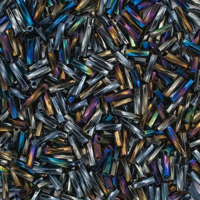 Стеклярус крученый, (стекло), 5 мм, 20 г., Astra&Craft (М-409Т т.зелёный (крученый))