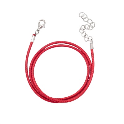 4AR343 Шнур вощеный с замком, 2мм, 45см. Astra&Craft (10 красный)