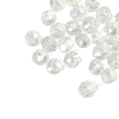 Бусины стеклянные 3*4мм, 40шт/упак Astra&Craft (849 прозрачный АВ)