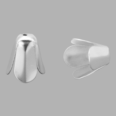 4AR201 Шапочка для бусин, 12мм 30шт/упак, Astra&Craft (Серебро)