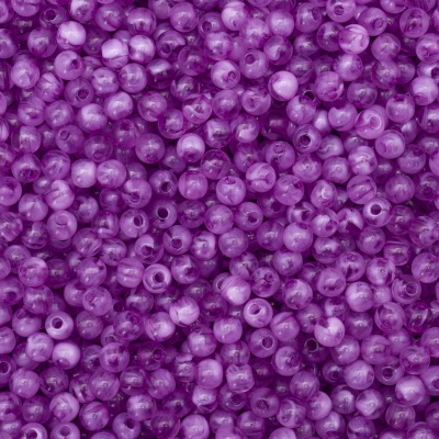 (7728460) Бусины полупрозрачные 2006 пластик, 6мм, 500гр. (024 фиолетовый)