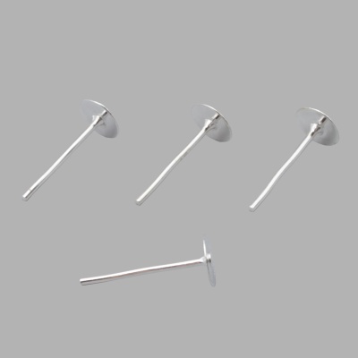 4AR263 Основа для серег-гвоздик, 4шт/упак, Astra&Craft (Серебро)