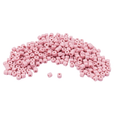2141 Бусины пластиковые, цилиндр, 5*6мм, 50гр Astra&Craft (002 розовый)