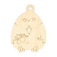 L-439 Деревянная заготовка 'Петушок фотограф', 9,5*7 см, Astra&Craft