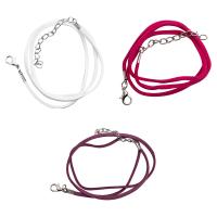 Набор замшевых шнурков для кулонов и подвесок с замком 45см, d-2мм, 3шт, бело-розовый, Astra&Craft