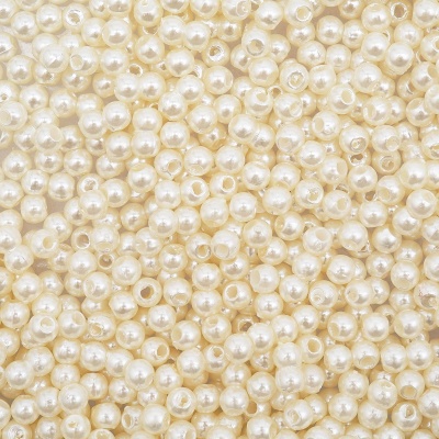 Бусины пластиковые, 'жемчуг', цветные, круглые, 3мм, 20гр, Astra&Craft (003 NL телесный)