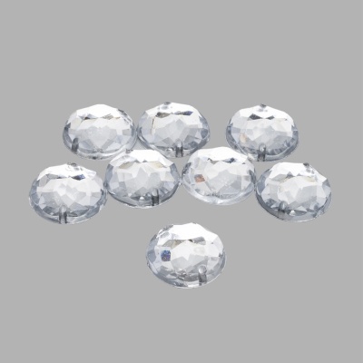 Стразы пришивные, акриловые, 15мм, 8шт/упак (круглые) Astra&Craft (N38 прозрачный)