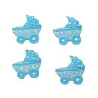 LR15-4628 Декор для рукоделия 'Коляска', голубой, 4 шт/упак