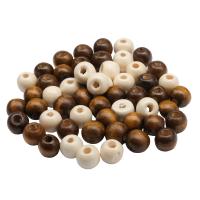 WDB0419 Бусины деревянные, натуральный микс, круглые, 9*10мм, 17гр, 50шт/упак, Astra&Craft