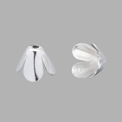 4AR200 Шапочка для бусин, 10мм 30шт/упак, Astra&Craft (Серебро)