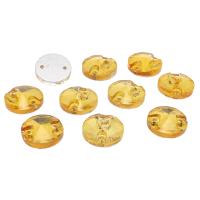 РИ002НН10 Хрустальные стразы пришивные круглые, желтые 10мм, 10шт/упак Astra&Craft