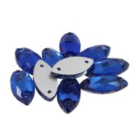 МИ005НН715 Хрустальные стразы миндаль сапфир (без покрытия) 7*15мм, 10шт/упак Astra&Craft