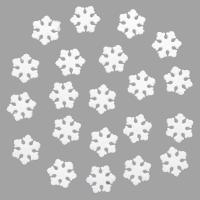 4770 Бусины пластиковые, белые, снежинки, 14*2мм, 15гр., Astra&Craft