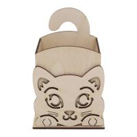 L-675 Деревянная заготовка подставка под карандаши 'Котенок' 9,5*8*15 см, Astra&Craft