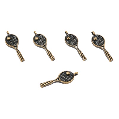 H0802 Подвеска металлическая 'Теннисная ракетка', 5х27мм, 5шт/уп Astra&Craft (медь)