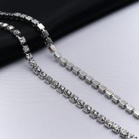 ЦС001СЦ3 Стразовые цепочки (серебро), цвет: белый, размер 3 мм, 30 см/упак.