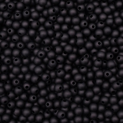 (7728462) Бусины полупрозрачные 2006 матовые, 6мм, 500гр. (034 черный)