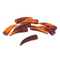 2398 Бусины пластиковые, 'янтарь', клык, 40*12мм, 20гр, Astra&Craft