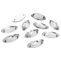 МИ001НН715 Хрустальные стразы миндаль белый(без покрытия) 7*15мм, 10шт/упак Astra&Craft