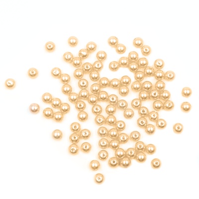 Бусины пластиковые, 'жемчуг', цветные, круглые, 8мм, 25гр, Astra&Craft (005 NL бежевый)