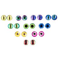 Глазки для игрушек стеклянные, диаметр 8мм, 10 дизайнов, набор 20шт, Astra&Craft