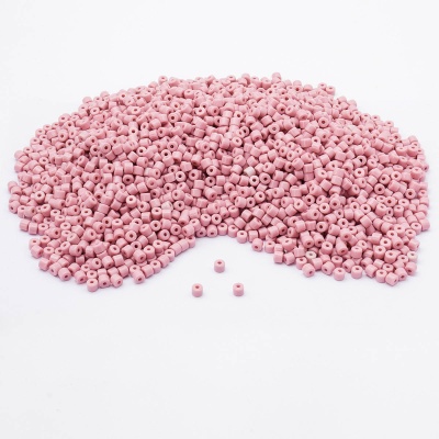 (7739890/7739298) 2141 Бусины пластиковые, цилиндр, 5*6мм, 500гр Astra&Craft (002 розовый)