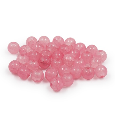 1301131 Бусины стеклянные 'Нефритовое кракле' 6мм, упак/59шт., Astra&Craft (1 розовый)
