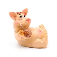 AS15-04, Миниатюра. Кабанчик с мячом 4*3 см