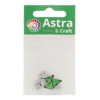 АЦ008НН610 Хрустальные стразы в цапах формы 'капля', зеленый, 6х10мм, 7шт