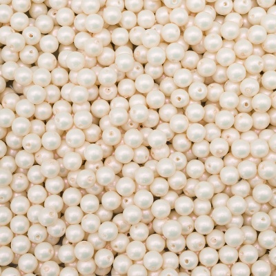 (7734295) Бусины жемчужные с покрытием АВ, пластик, 8мм, 500гр. (15 белый)