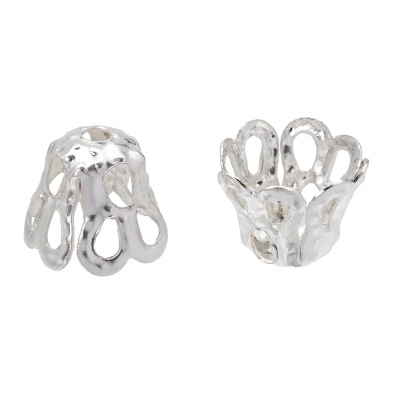 Шапочка декоративная FIN1252, 6,5*5мм, 50 шт/уп (серебро)