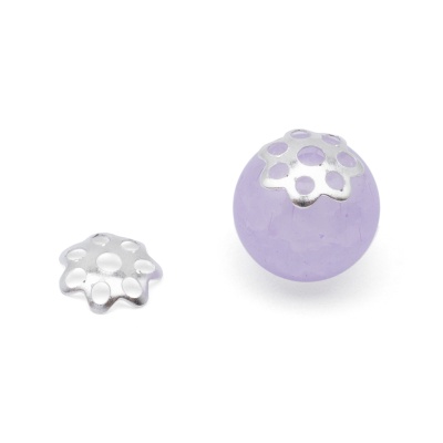 Шапочка декоративная FIN0636, 6мм, 30шт/упак (серебро)