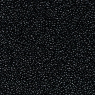 Бисер 11/0, 500 г., Astra&Craft (M49 черный/непрозр.матовый)