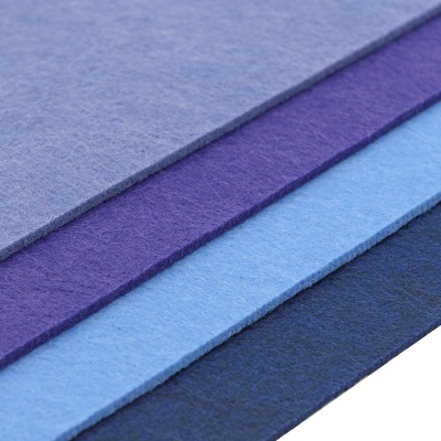Фетр листовой жесткий ассорти, 3.0мм, 20х30см, 4шт/упак Astra&Craft (4 синий,голубой,фиолетовый,джинсовый)