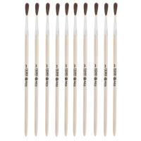 Кисть школьная, пони, круглая №3, 10шт/уп, Astra&Craft