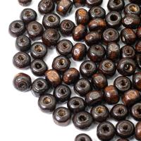 WDB0416 Бусины деревянные, коричневые, круглые, 4*5мм, 13гр, 250шт/упак, Astra&Craft