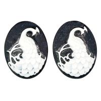 AS12-08 Кабошон акриловый камея, 28*38мм, 2шт/упак