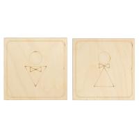 L-760 Деревянная заготовка 'Информационные таблички М/Ж' 10*10см упак/2 шт Astra&Craft