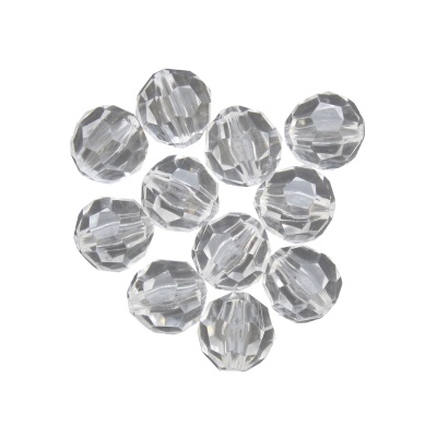 4018 Бусины пластиковые, акрил, прозрач. в цвете, граненые круглые, 16мм, 25гр, Astra&Craft (1 прозрачный)