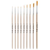 Набор кистей №7, синтетика (круглая №1,2,3,4,5, круглая №1 ук./в 0,3-0,6), 9шт/уп, Astra&Craft