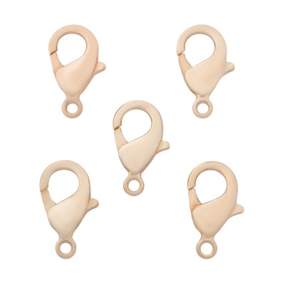 4AR2042 Замок для бус карабин, 14(+/-0,5) мм, 5 шт/упак, Astra&Craft (золото)