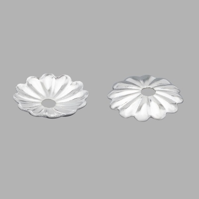 4AR203 Шапочка для бусин, 7(+/-1)мм, 50шт/упак, Astra&Craft (Серебро)