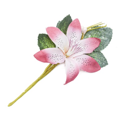 MH1-120 Декоративный букетик 'Лилия' D7*3*H12см, 1шт, Astra&Craft (F222 красное вино)