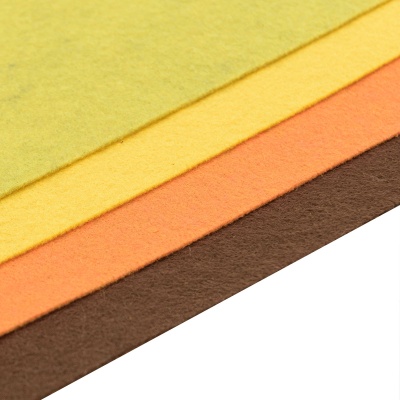 Фетр листовой мягкий ассорти, 1.0мм, 20х30см, 4шт/упак, Astra&Craft (1 коричневый,оранжевый,желтый,темно-желтый)