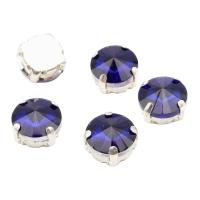 РЦ014НН10 Хрустальные стразы в цапах круглой формы, сапфир 10 мм, 5 шт. Astra&Craft