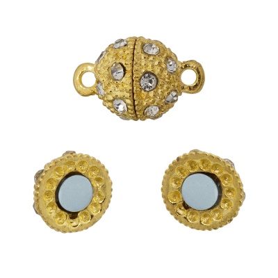 4AR364 Замок магнитный со стразами 10мм, 2шт/упак, Astra&Craft