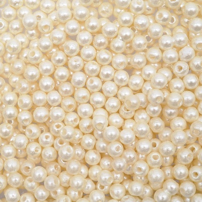 Бусины пластиковые, 'жемчуг', цветные, круглые, 4мм, 25гр, Astra&Craft (003 NL телесный)